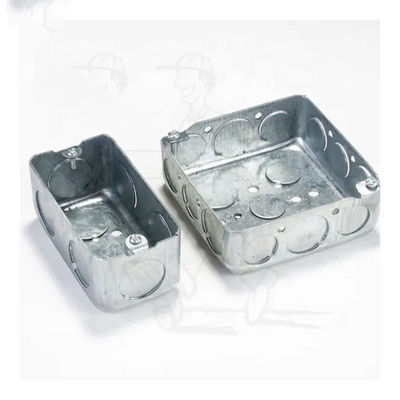 Caixa de junção folheada 1.0mm-1.6mm do metal elétrico retangular antiferrugem da caixa de junção
